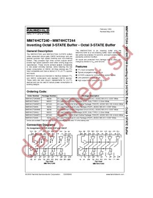 MM74HCT240SJX datasheet  